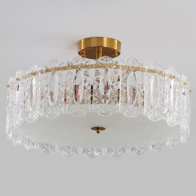Nordic Ceiling Light Glass Flush Mount Ceiling Light Fixture for Bedroom