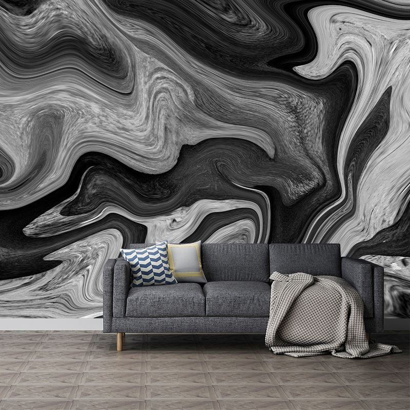 Abstract Illustration Contemporary Mural for Living Room, Stain Resistant