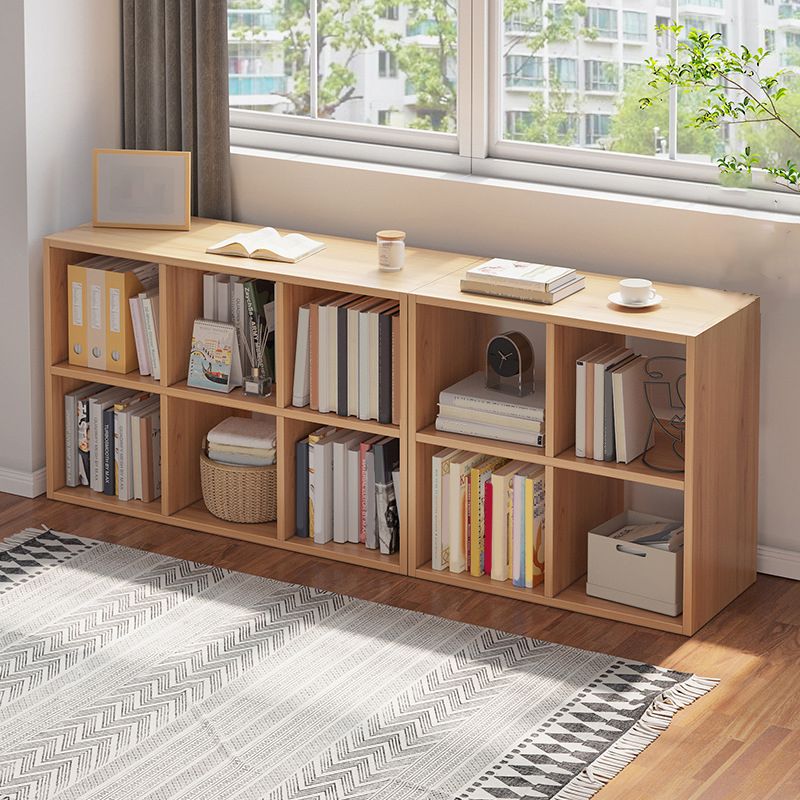 Standard Engineered Wood Bookcase Scandinavian Closed Back Bookshelf