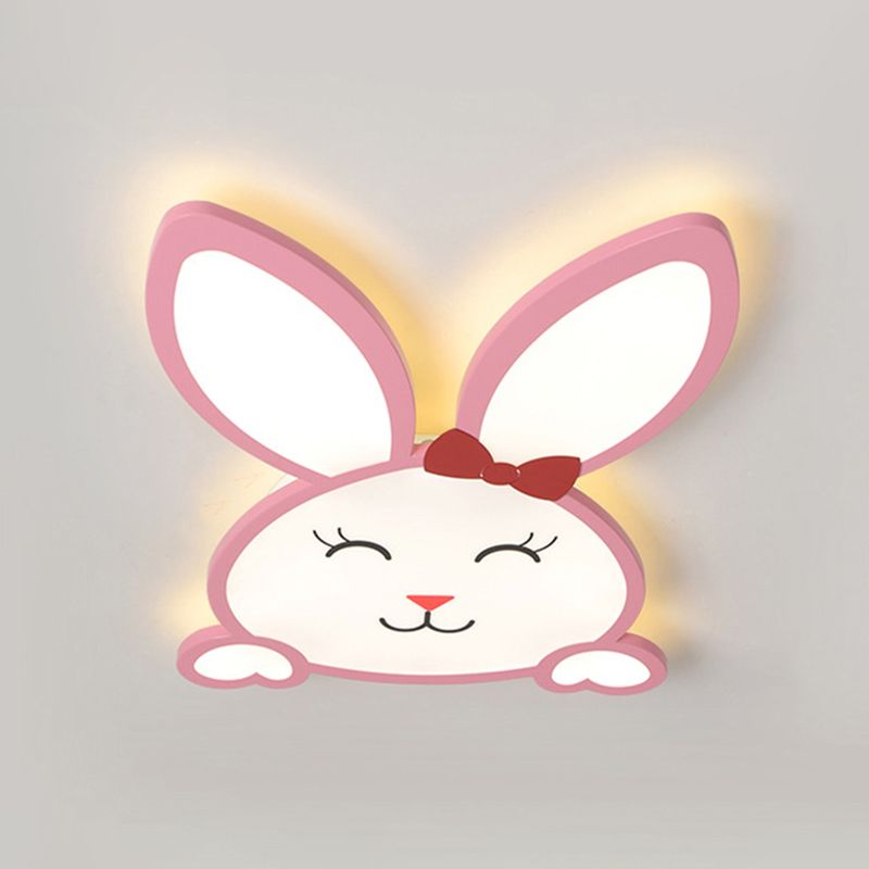 Animal Flushmount Lights Cartoon Acrylic Ceiling Mounted Fixture for Bedroom