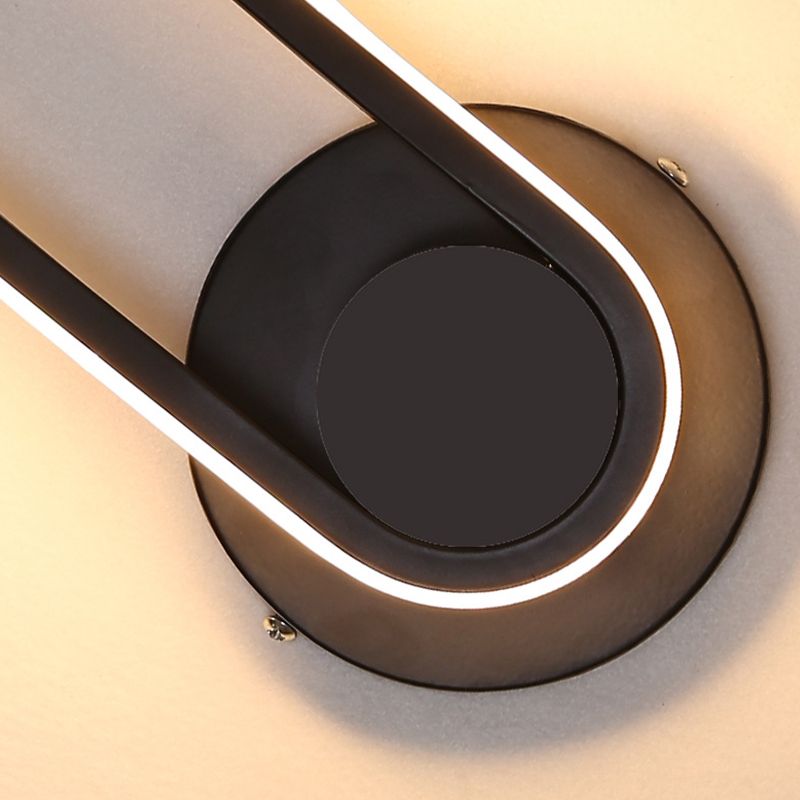 Modern Simple Aluminum Wall Light Ellipse Shape Rotatable Wall Lamp for Living Room