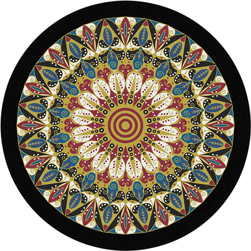 Alfombra de estilo marroquí retro multicolor mandala alfombra resistente a la alfombra resistente a la alfombra alfombra lavable sin deslizamiento para puerta para puerta