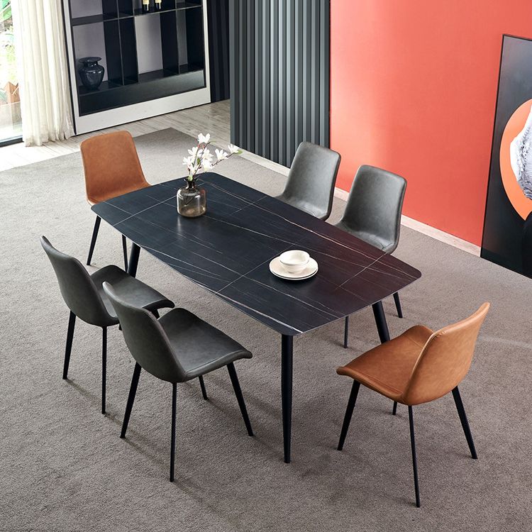 Chaise latéral de salle à manger contemporaine en métal