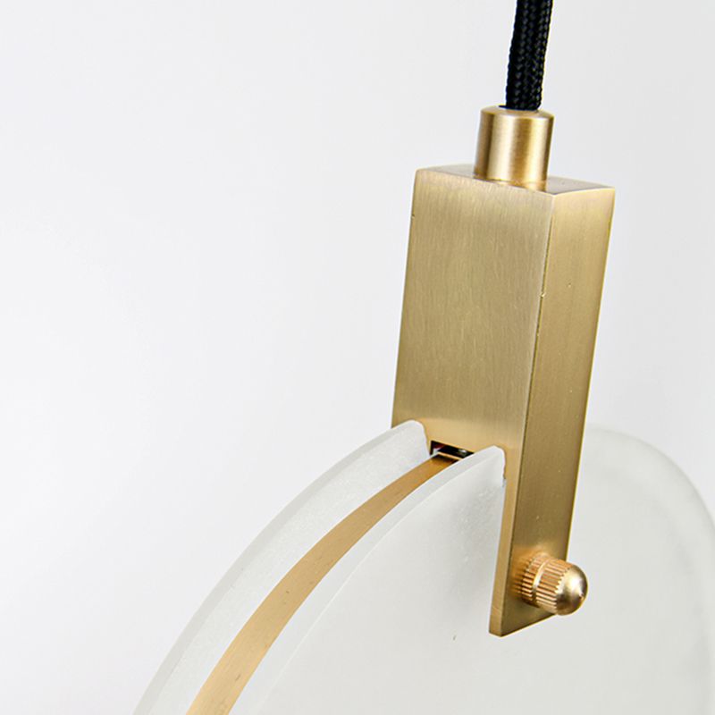 Marble Circular Shrow Lights Style moderne 1 Light Hanging Mount Fixture