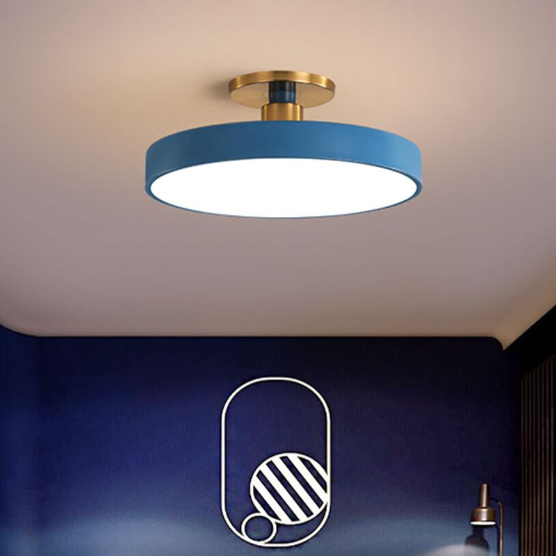 Circular Ring Acrylic Semi Flush Mount Lighting Modern LED Semi Flush Ceiling Light Fixture