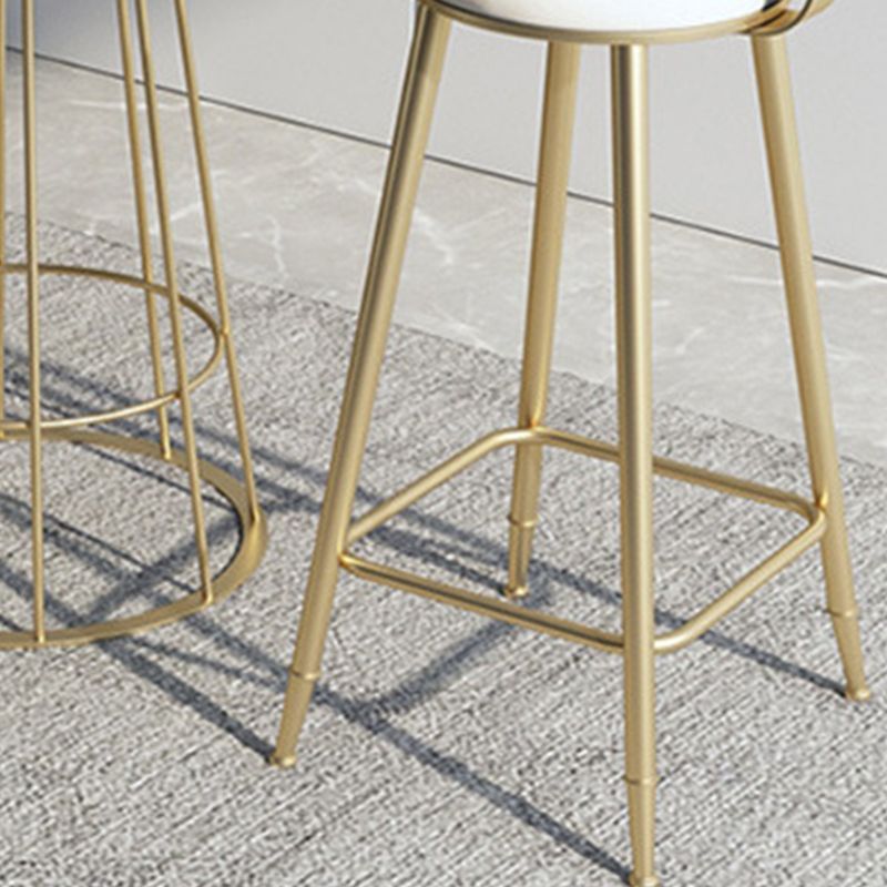 Metal and Wood Bar Set 1/2/3 Pieces Modern Round Bar Stool and Table