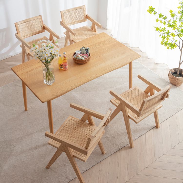 El estilo escandinavo de madera que cena las sillas abre la parte posterior que cena la silla lateral sola