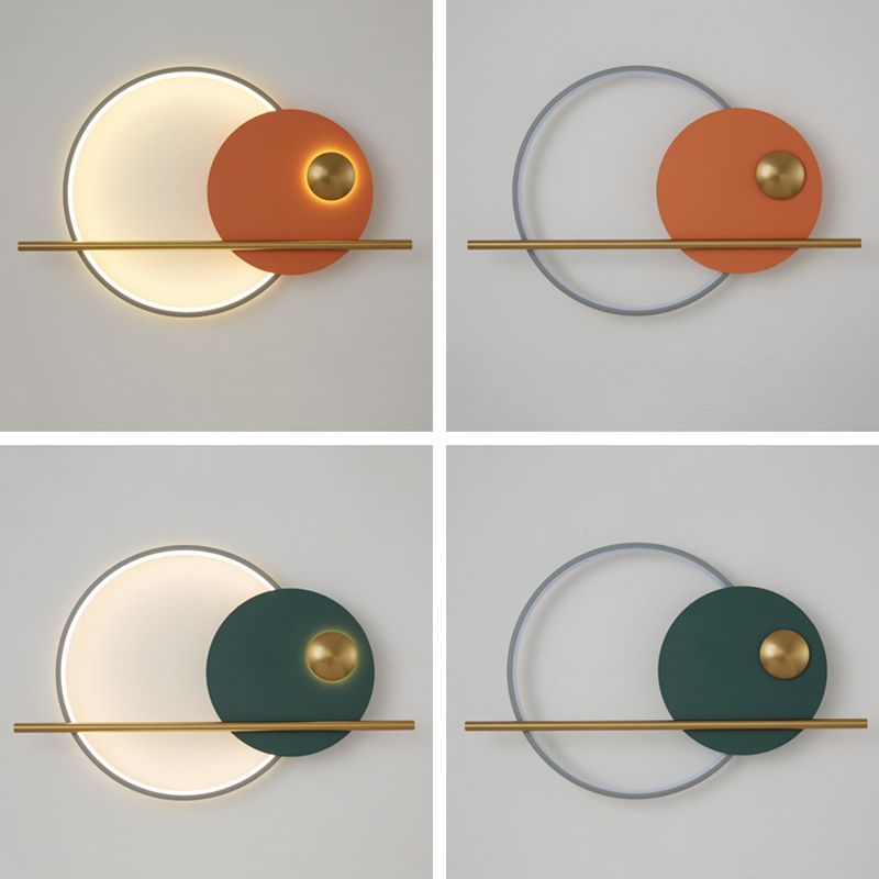 Macaron LED Wall Mount Light 1-Light Wall Light with Silica Gel Shade for Bedroom