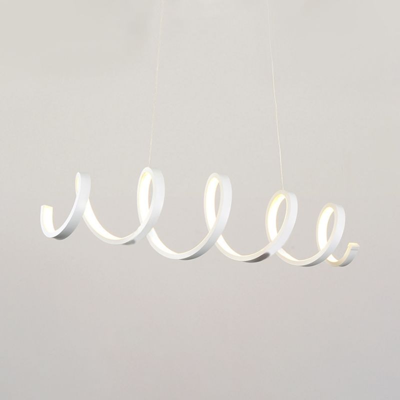 A spillo bianco a spillo a spillo moderno modernista a led il lampadario a LEDelier in luce calda/bianca/naturale per sala da pranzo