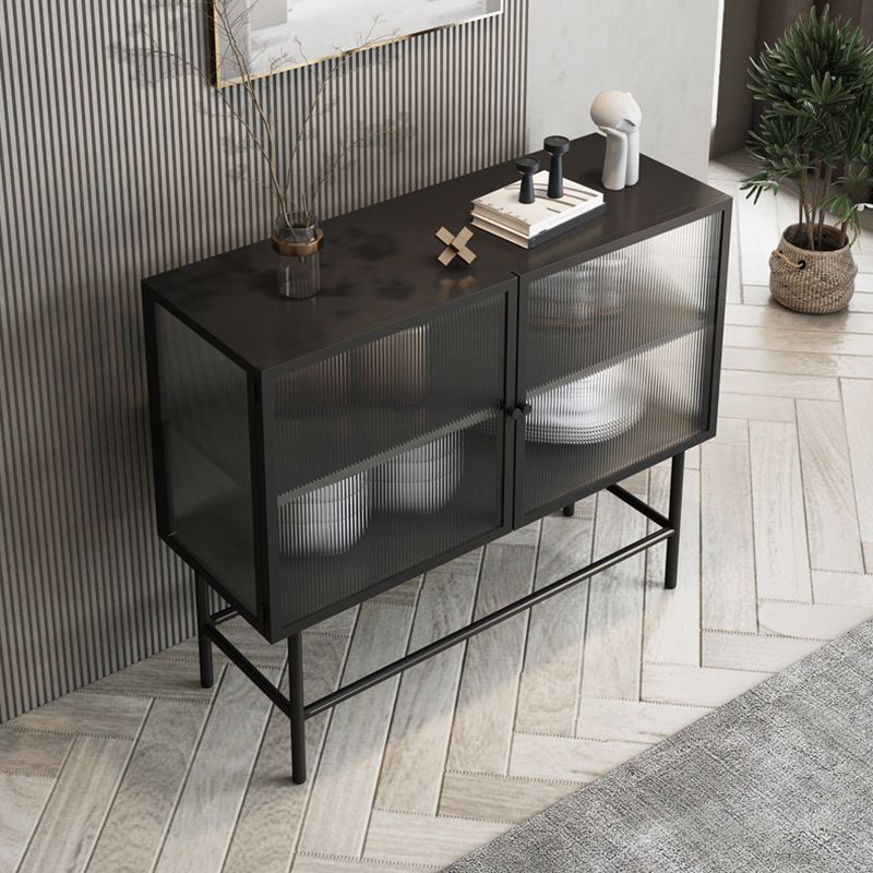 35"H Display Cabinet Glass Door Storage Cabinet for Living Room