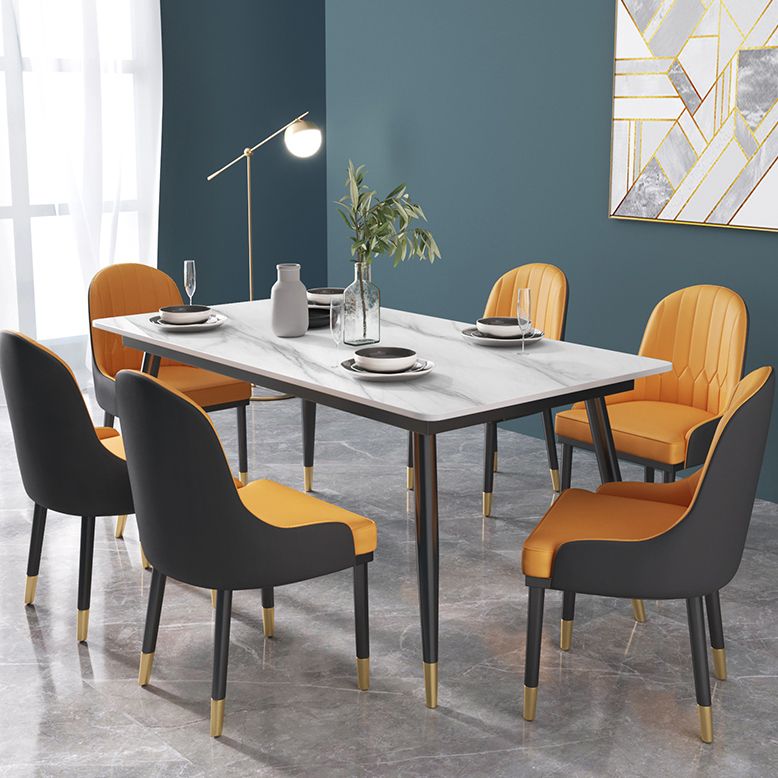 Glam 1/2/3/5/7 Pieces Dining Set Sintered Stone Dining Table Set for Home Use