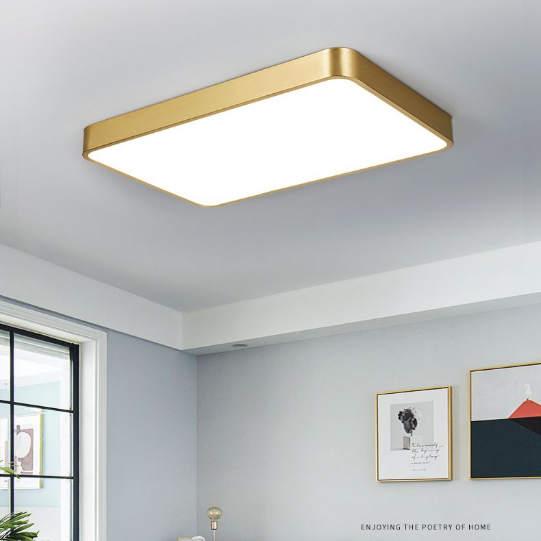 Kreisförmige Deckenleuchten im modernen Stil, 1-Licht-Acryl-Einbauleuchte aus Messing