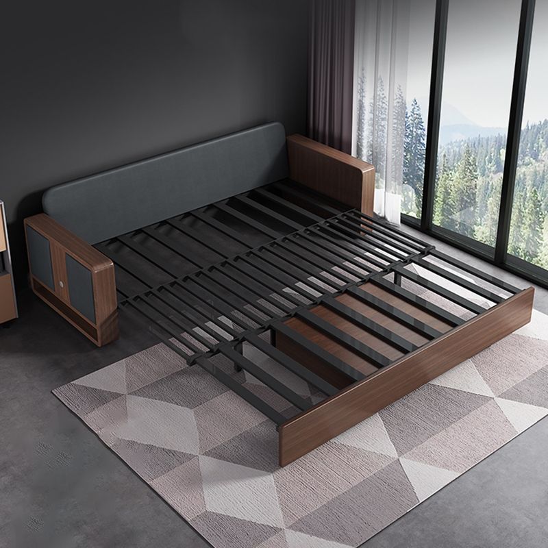 31" Wide Contemporary Sleeper Sofa Futon Gray Pillow Included Sleeper Sofa