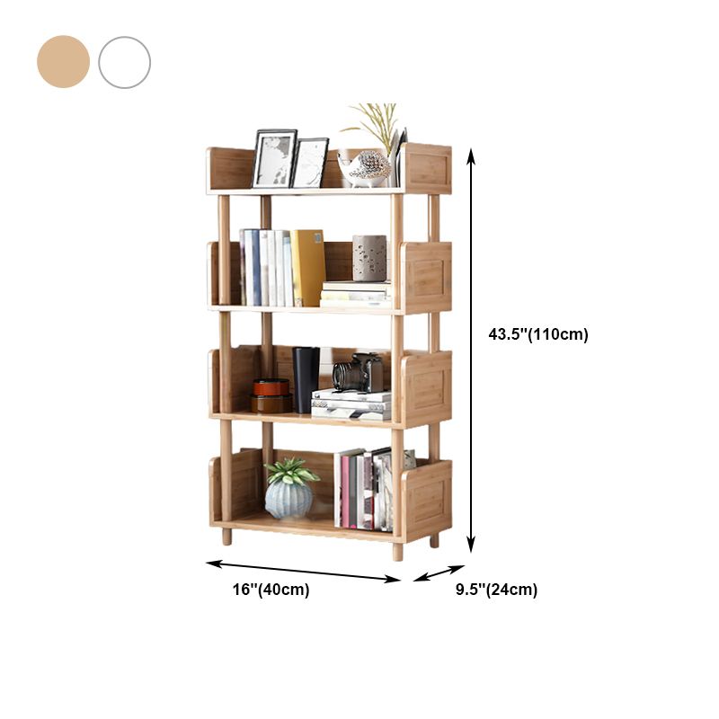 Scandinavian Style Bookshelf Open Back Engineer Wood Bookcase for Office