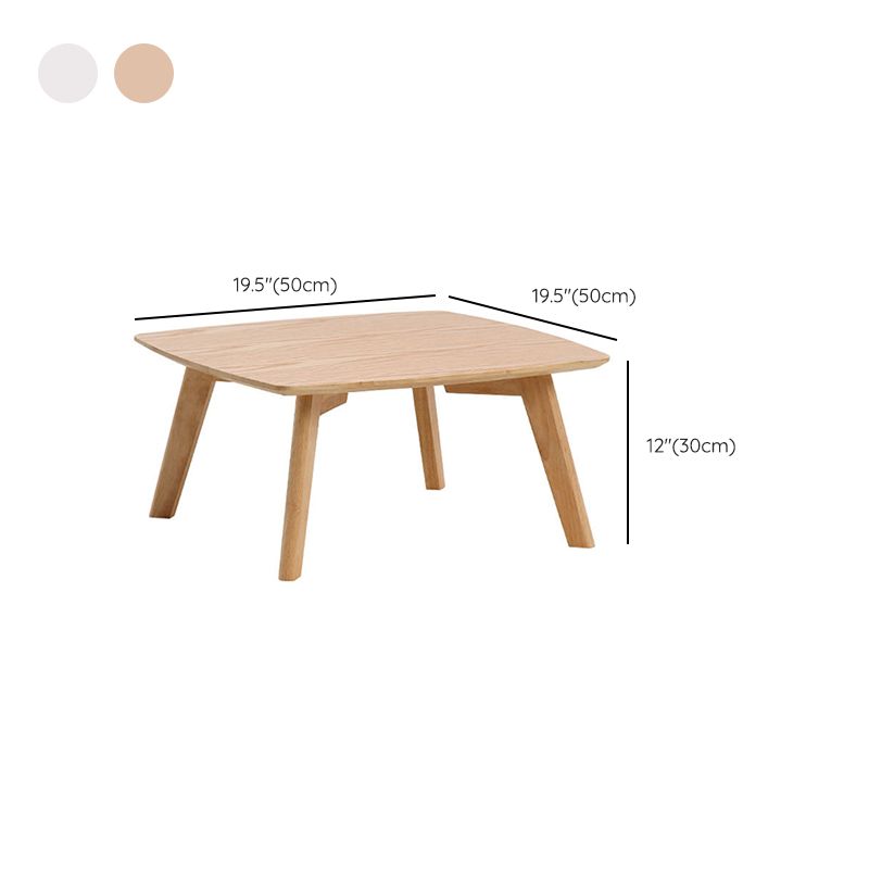 11"H Contemporary Coffee Table Solid Wood Coffee Cocktail Table