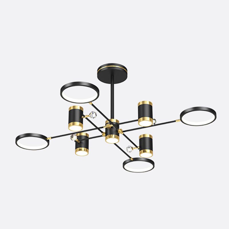 Nordic Light Luxus Einfacher moderner Stil LED -Anhänger Kronleuchter Licht für Wohnzimmer