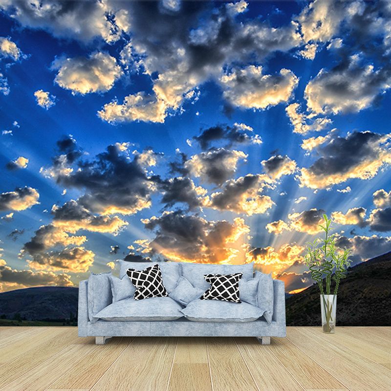 Customized Sky Landscapes Mural Photography Style Wall Covering for Home