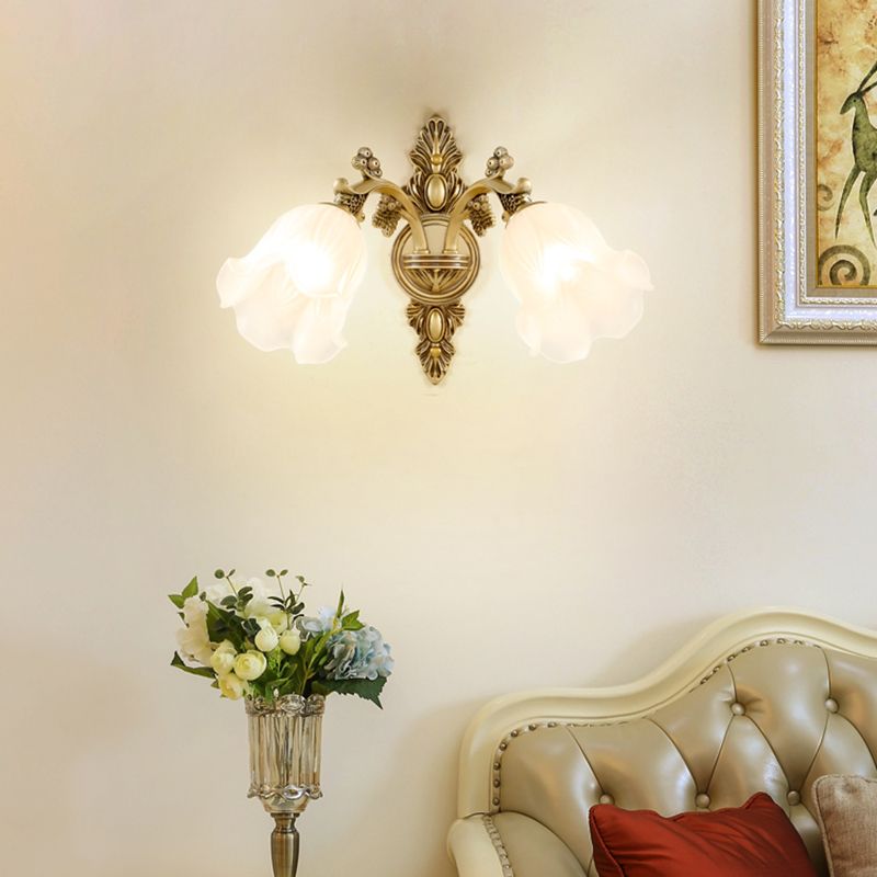 Nordic Style Vanity Light Geometry Shape Vanity Lamp with Glass Shade for Living Room