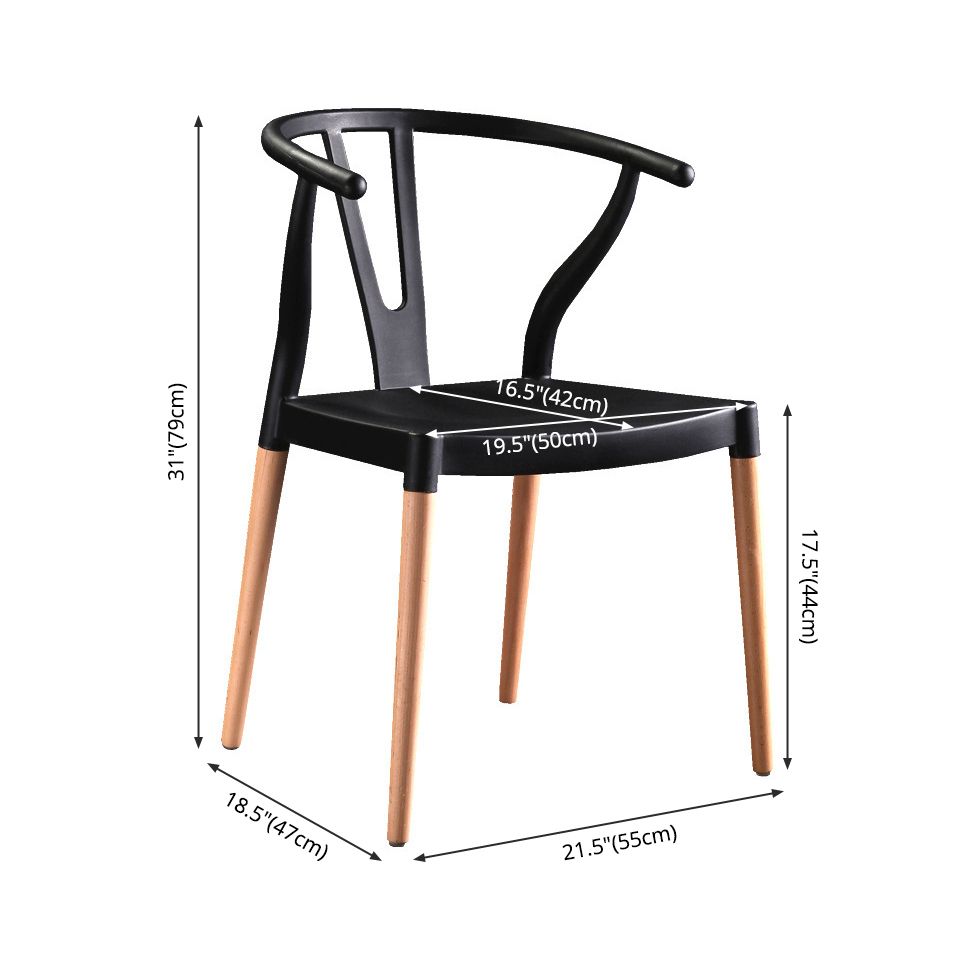 Chaise d'intérieur avec base en bois, chaise d'appoint Wishborn de 22 pouces de large avec 4 pieds pour restaurant