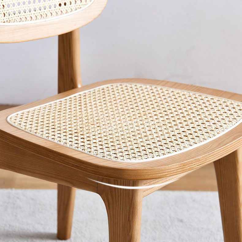 Cocina contemporánea de madera que cena la silla sin brazos con respaldo abierto que cena la silla