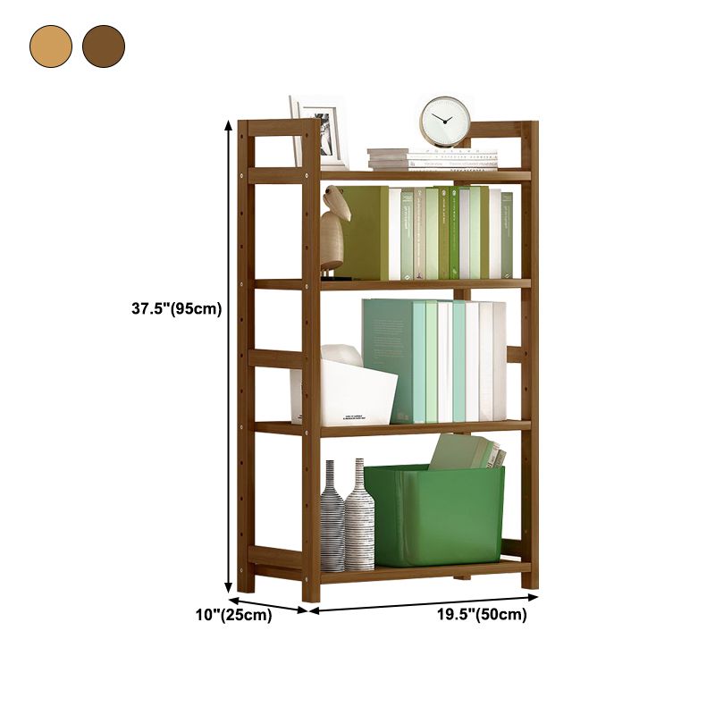 Modern Solid Bamboo Bookcase, Geometric Bookshelf for Any Room, 10" W