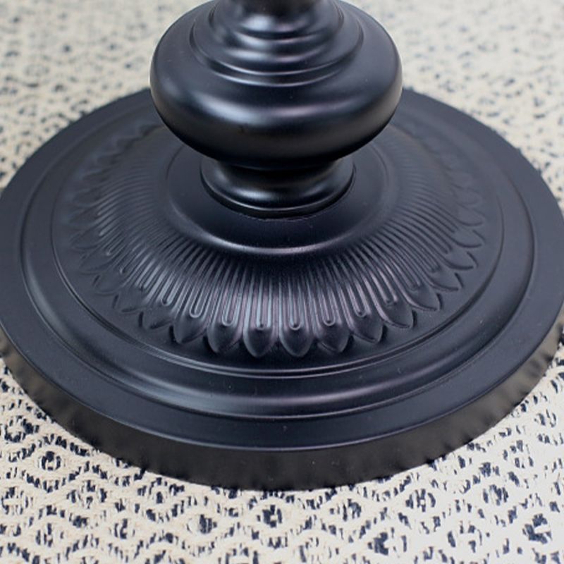 Side Table Metal Pedestal Table Round Mid-Century Living Room