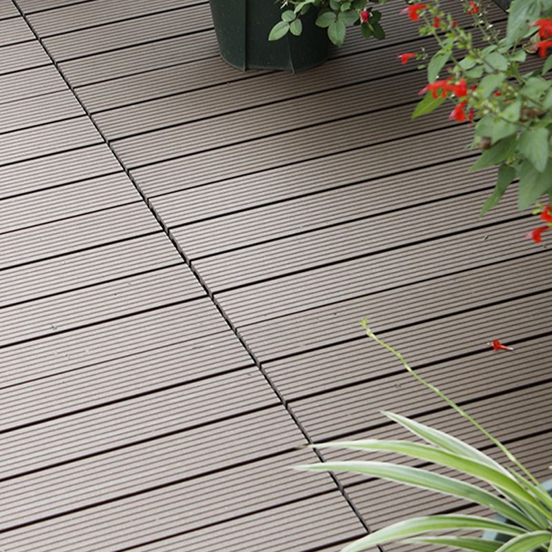 Polypropylene Deck Tile Kit 4-Slat Interlocking Patio Tiles Outdoor Patio