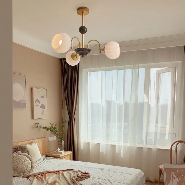 Lampadario moderno di lussuoso luminoso in vetro luminoso per spazi interni