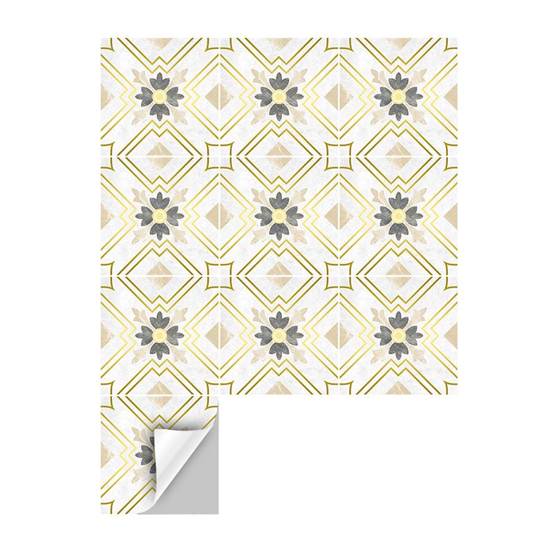 Modern Geometric Peel Wallpaper Panels Brown Seamless Pattern Wall Art for Dining Room