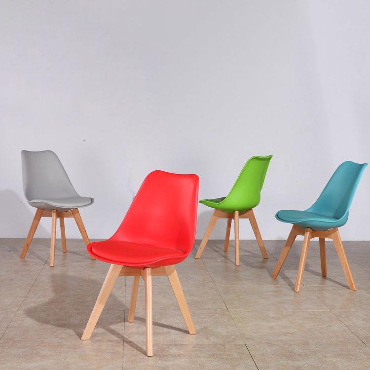 Zeitgenössischer Stil Esszimmerstuhl fest Armless Stühle mit hölzernen Beinen