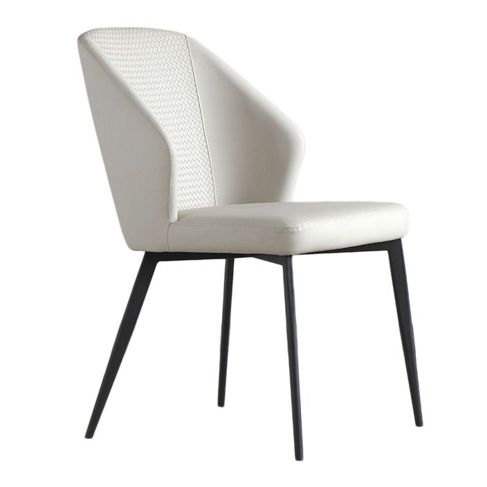 Contemporary Chair Armless Windsor Back Side Chairs for Kitchen with Metal Legs
