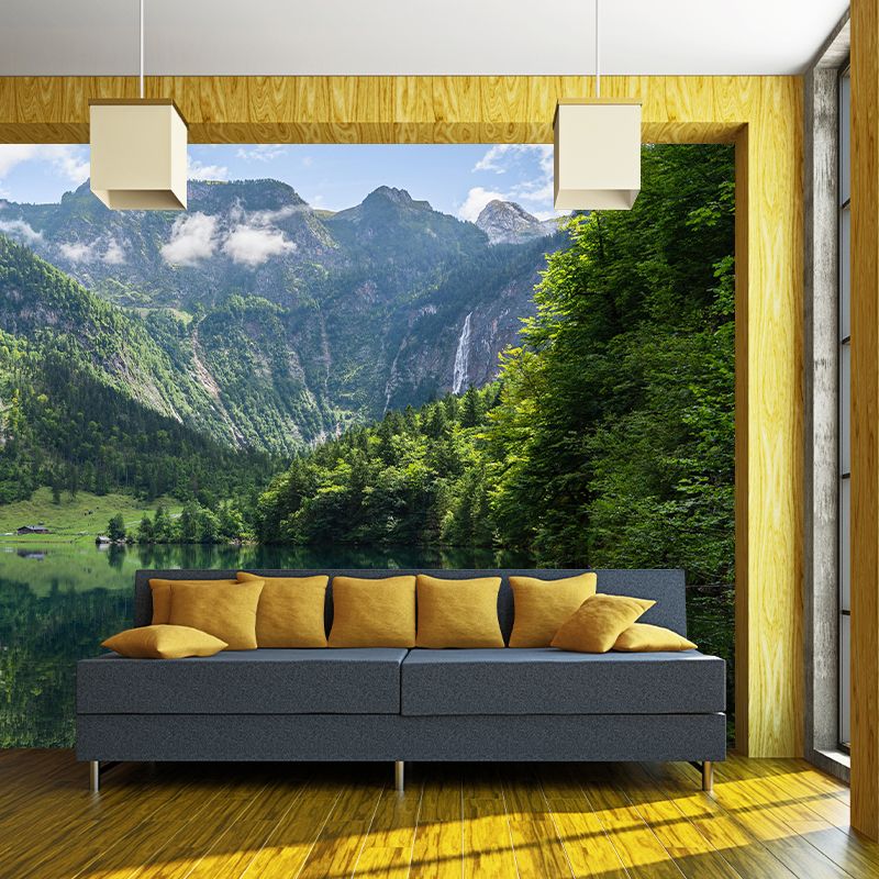Photography Wall Mural Stain Resistant Landscapes Mountain Decorative Wall Mural
