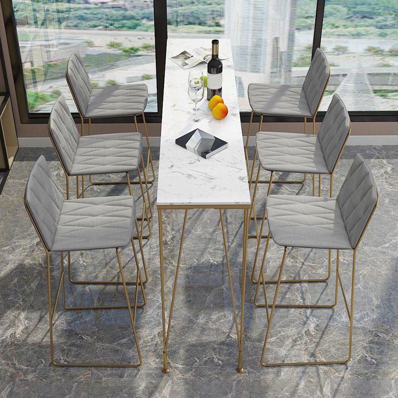 1/4/7 Pieces Bar Stool and Table Set Rectangular Bar Table Set