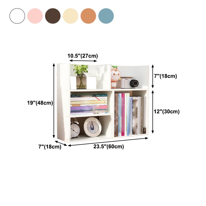 Zeitgenössische geometrische Holzbücher horizontal offene Bücherregal