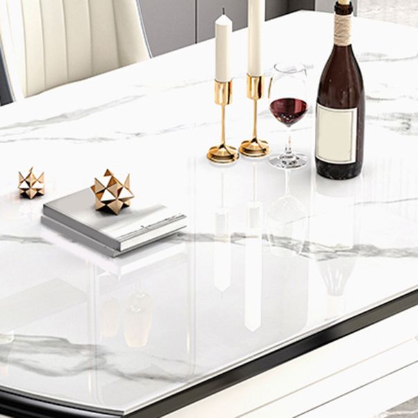 Modern Style Stone Furniture 7/9 Pcs 4 Legs Table with Armless Chair