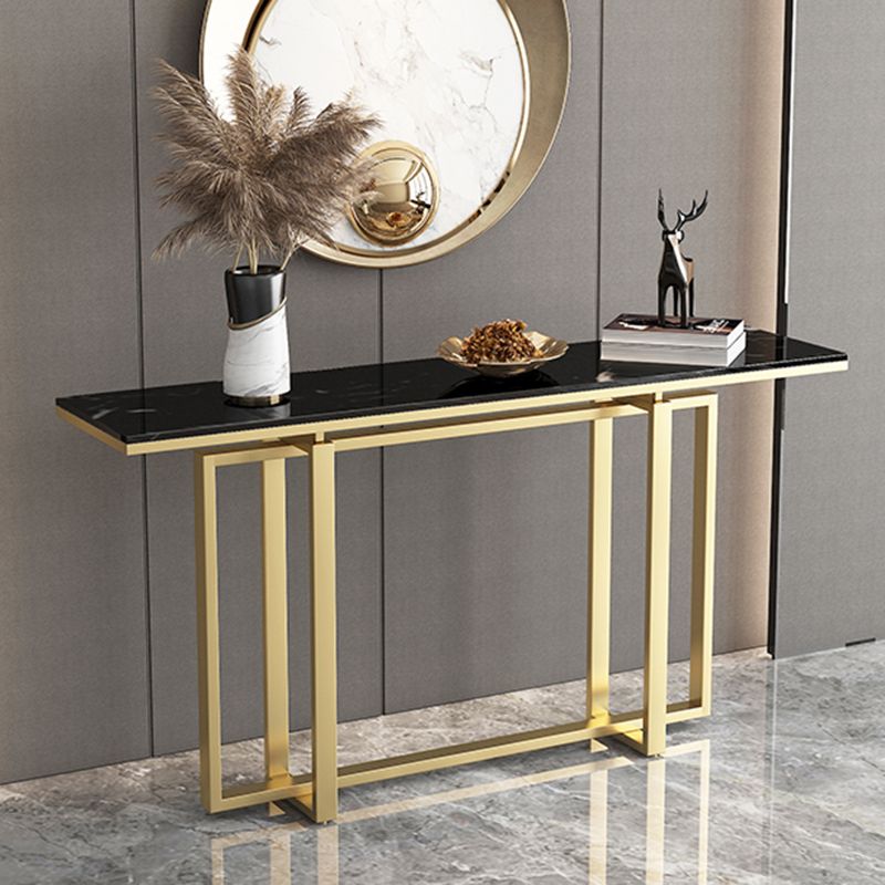 14" H * 31" H Stone Hallway Console Sofa Table, Rectangular Sofa Table