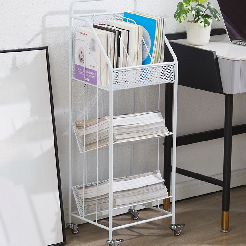 13.8"L Glam Style Bookcase Open Back Shelf Bookcase for Office and Study Room