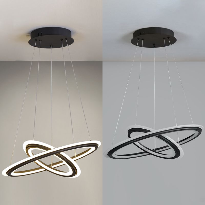 Accesorios de iluminación de lámpara de múltiples niveles Lámpara colgante de lámpara de 3 luces con sombra acrílica