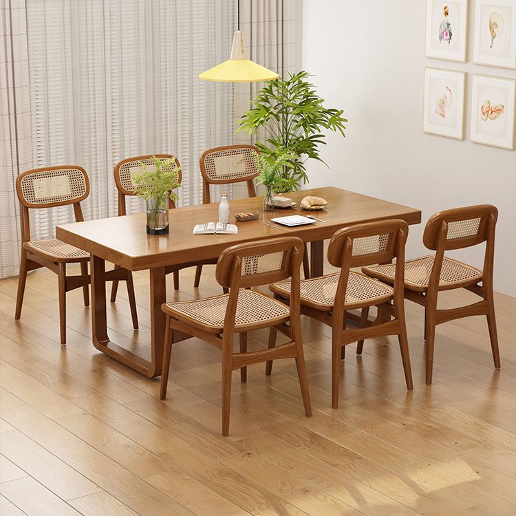 Modern 1/4/5/7 Pieces Dining Set Rectangle Pine Wood Dining Table for Kitchen