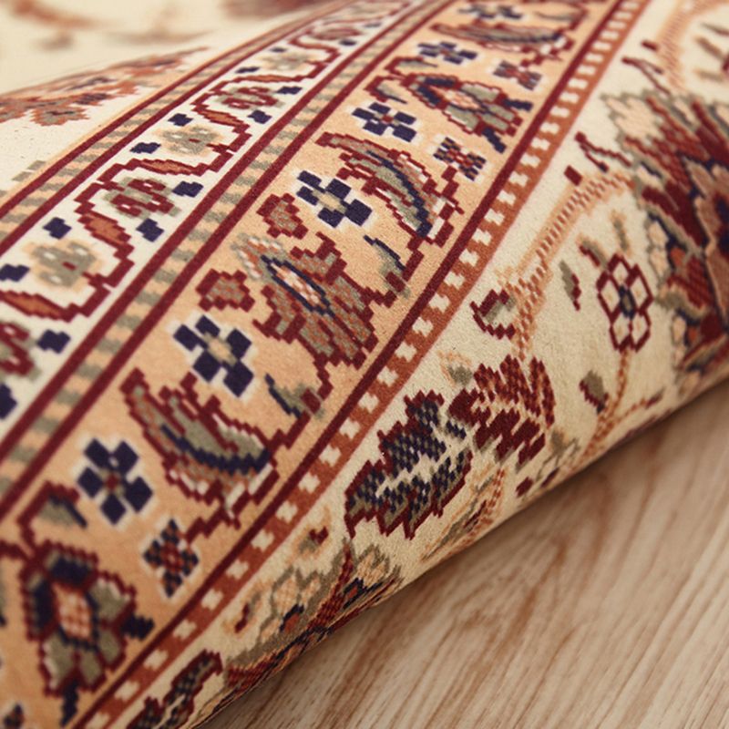 Red Graphic Rug Blending Contemporary Rug Washable Rug for Living Room