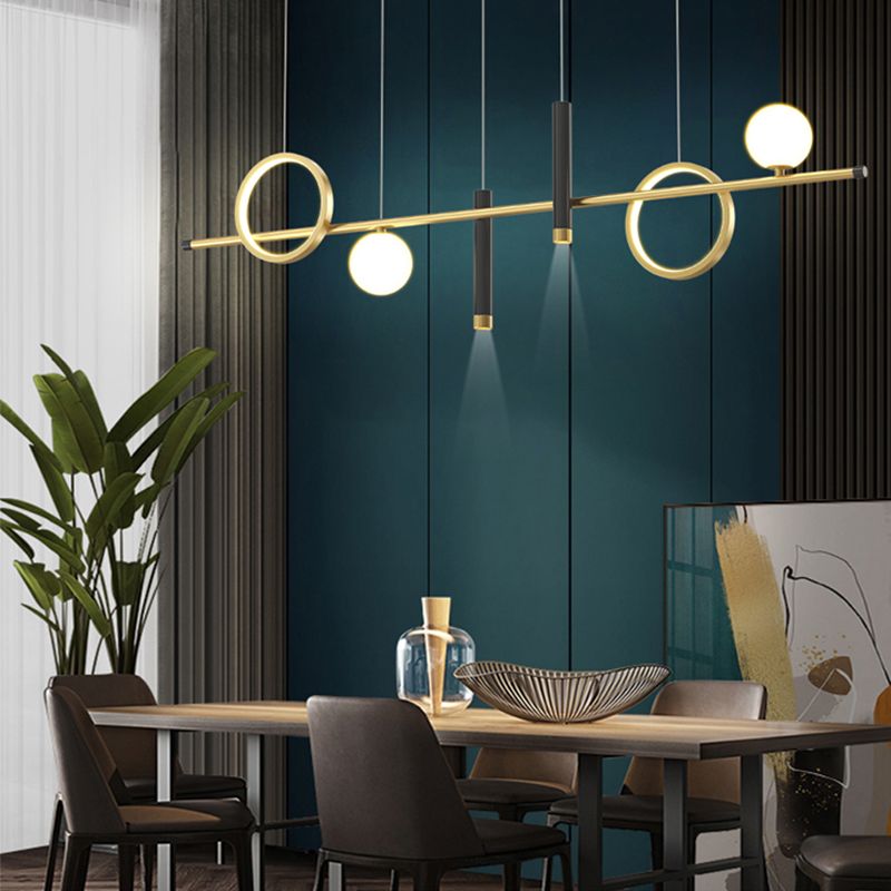 6-Light Contemporary Pendant Lights Geometry Metal Pendant Light Fixtures