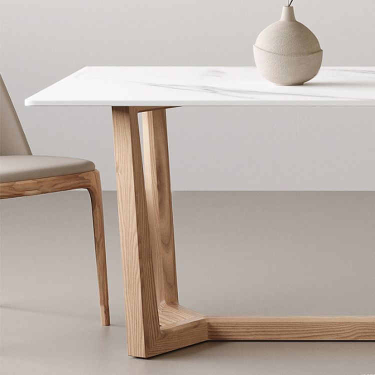 1/2/3/4 Pieces Dining Room Furniture Set Modern Sintered Stone Table and Armless Chairs