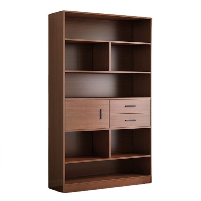 Close Back Bookcase Contemporary Engineer Wood Bookshelf for Home Office