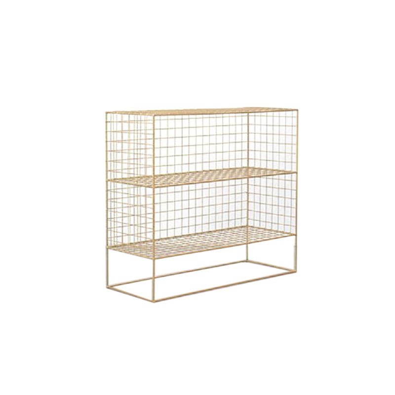 Modern Closed Back Book Shelf Metal Bookcase for Living Room