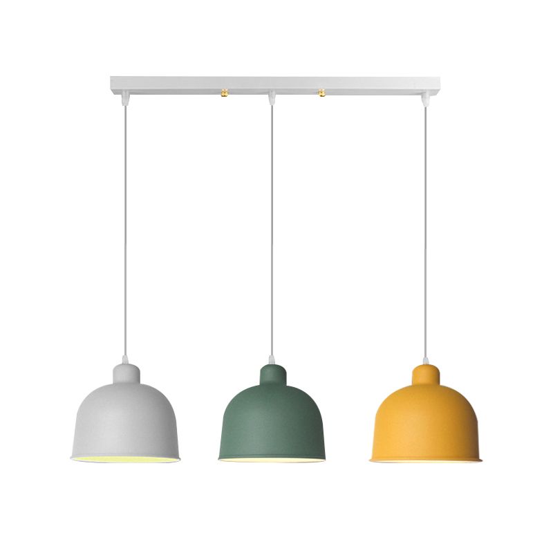 Metallschüssel Form Pendellicht Leichter Esszimmer 1 Kopf Makkaronstil Hanging Lampe