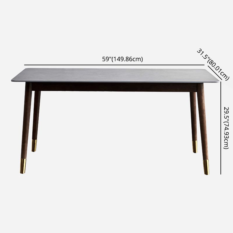Modern Sintered Stone Dining Room Set with Rectangle Table Home Use Dining Table Furniture