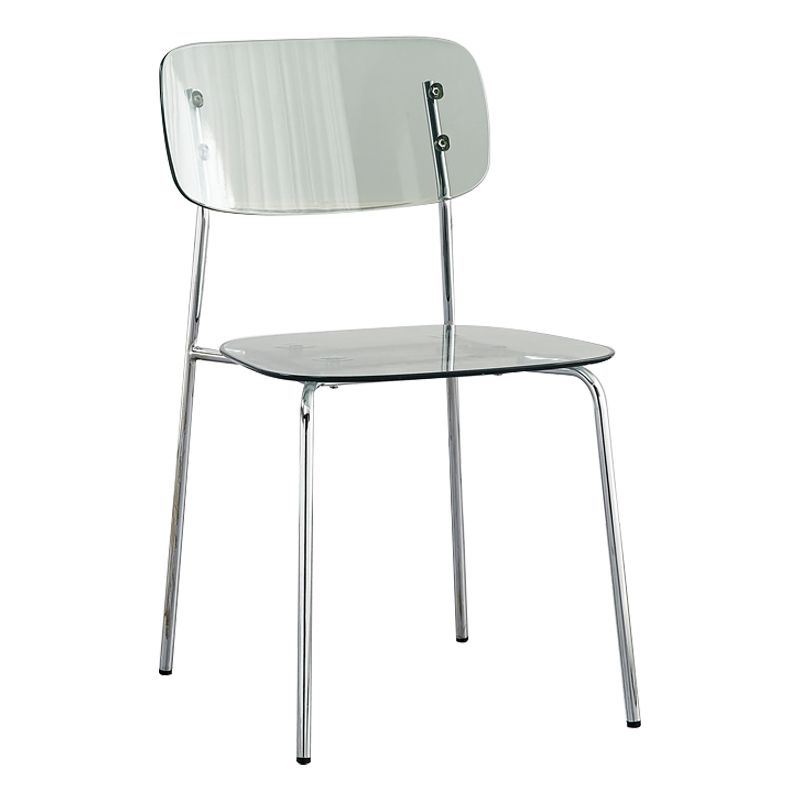 Sillas sin brazos de plástico de estilo industrial, respaldo abierto, silla lateral para el hogar