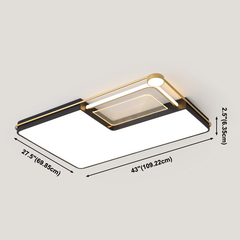 DEL Flush Mount Ceiling Light Fixtures with Iron Art for Living Room Restaurant