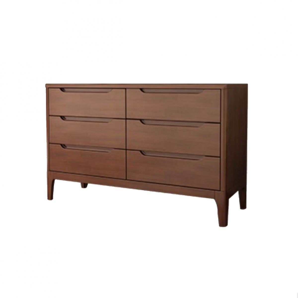 Mid-Century Modern Accent Chest with Straight Legs in Rubberwood