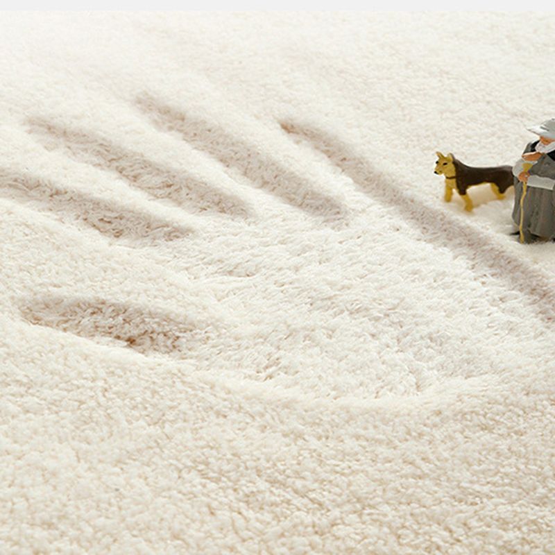 Basic Contrast Panel Carpet Modern Polyester Rug Living Room Rug with Non-Slip Backing